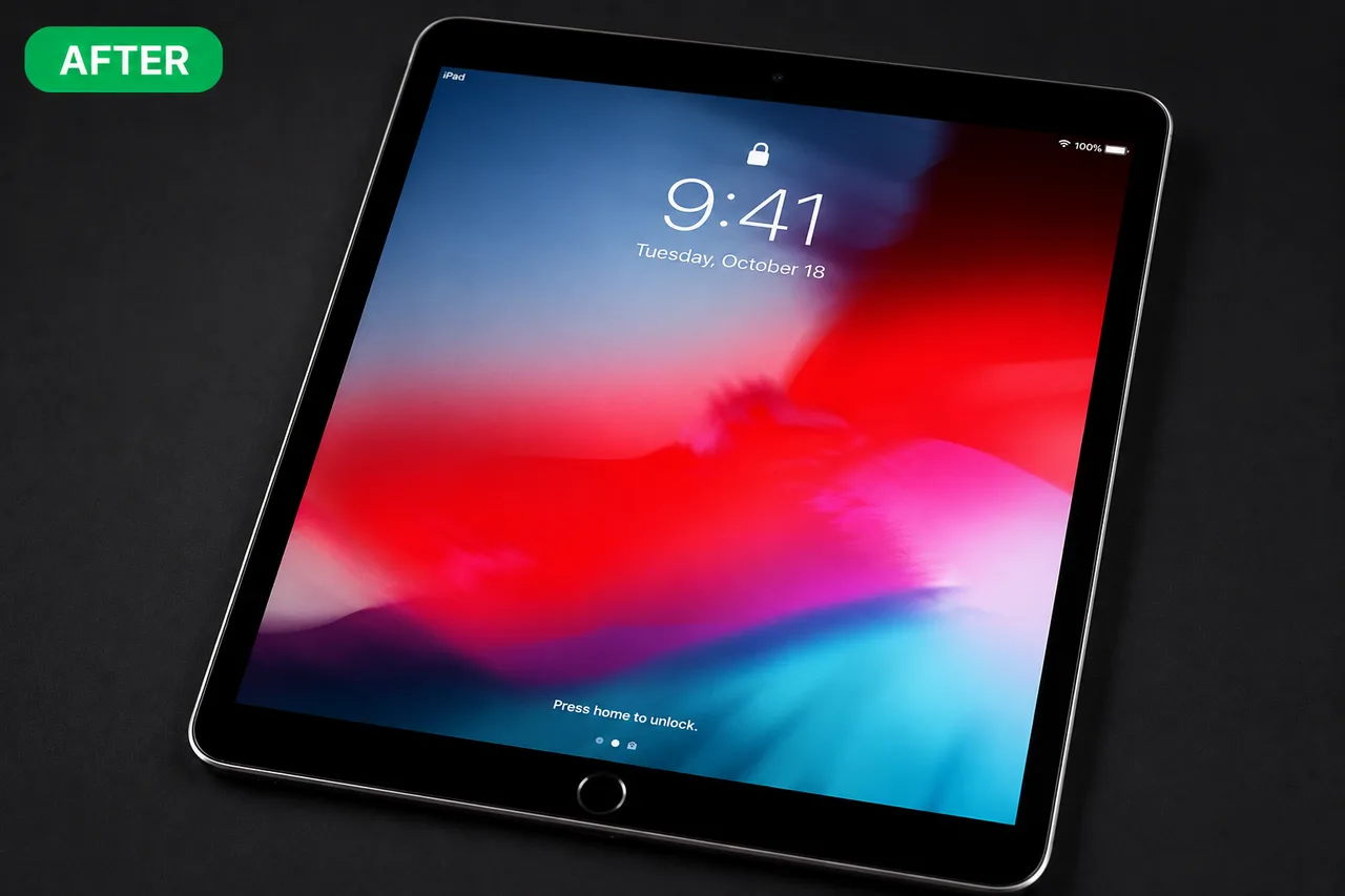 iPad — cracked screen